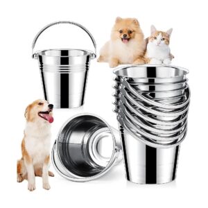 Rated 6 Piece Stainless Steel Water Pails for Dogs - Long Lasting