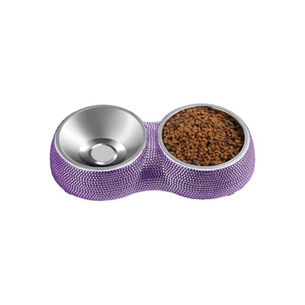 Rated Pet Bowl Set, Durable Stainless Steel Water and Food Bowls for Dogs and Cats