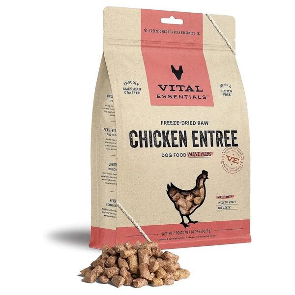 Raw Chicken Freeze Dried Dog Food for Strong Teeth, Gut Health, and Essential Nutrients