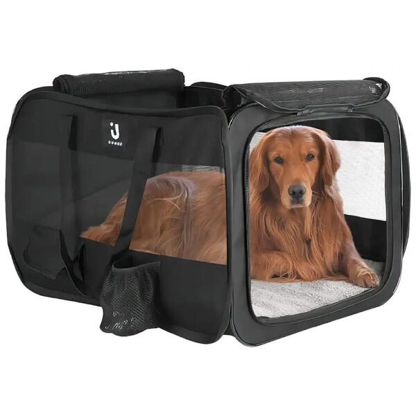 Ready Soft Dog Crate for Large Dogs - Collapsible, Breathable, and Accommodating Carrier