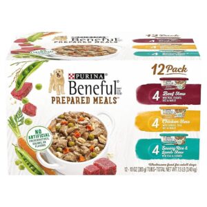 Real Beef and Veggie Gravy Wet Dog Food Variety Pack for Strong Muscles