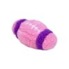 Real Fleece Squeaky Pink Purple Football Dog Toy Size 6 with Soft Fleece