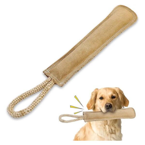 Real Leather Dog Toys for Small and Large Dogs - Durable