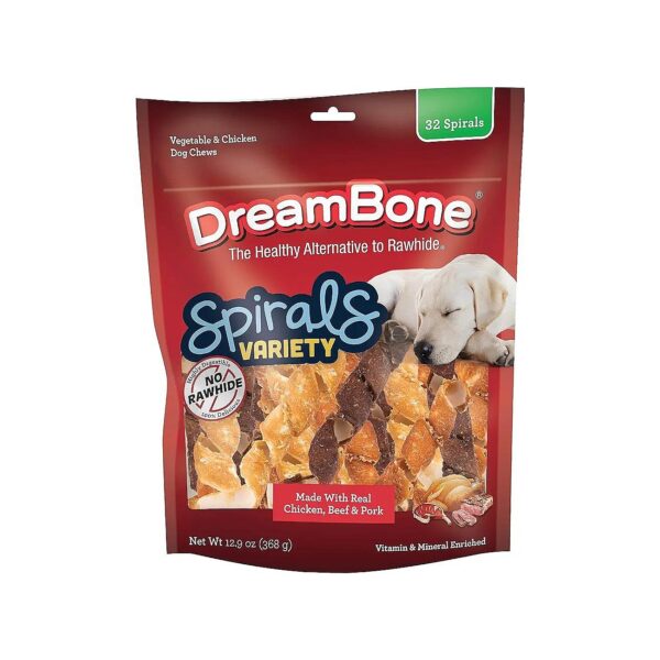 Real Meat and Vegetable Spirals for Healthy Dog Chews