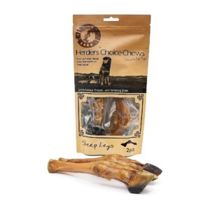 Real Sheep Leg Dog Chews 4 in 1 Treats for Adult Canines Chewing and Anxiety Relief