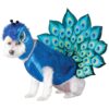 Realistic Peacock Hairpiece and Print Eyes Dog Pet Costume