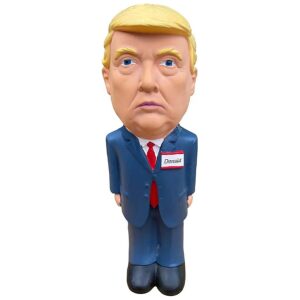 Realistic Trump Squeaker Dog Toy for Small Medium to Large Dogs with Natural Latex Rubber