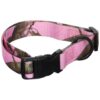 Realtree Pink Camouflage Kwik Klip Dog Collar with Black Durable Hardware