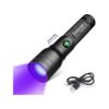 Rechargeable 3W UV Flashlight with Zoom Function for Cat and Dog Owners