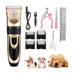 Rechargeable Cordless Dog Grooming Kit Low Noise Clippers for Dogs All Hair