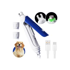 Rechargeable Dog Nail Trimmer with 3 Ports for Small Medium Large Pets