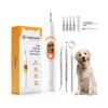 Rechargeable Dog Teeth Cleaning Kit with Large LED Display and 5 Cleaning Modes