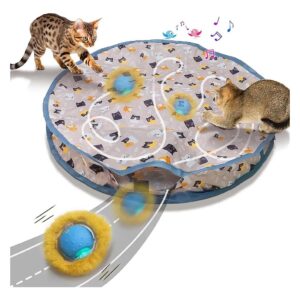 Rechargeable Electric Cat Toys with Hide and Seek Gameplay for Indoor Cats