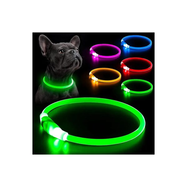 Rechargeable Fashionable LED Dog Collars for Small Medium Large Dogs