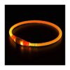 Rechargeable LED Dog Collar for Small Medium Large Dogs Orange