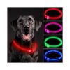 Rechargeable LED Dog Collar for Small Medium Large Dogs Red Night Safety