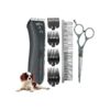 Rechargeable Pet Clipper with Rinseable Stainless Steel Blades and Guide Combs