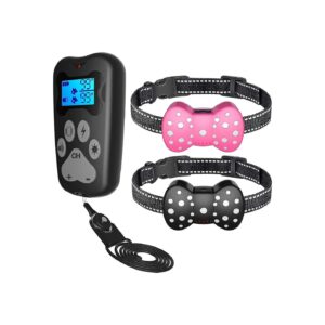 Rechargeable Shock Absorption Collar with 1+2 Channels for Two Small Medium Large Dogs