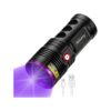 Rechargeable UV Flashlight with 3PCS 365NM UV LED Source and 36W Power Consumption