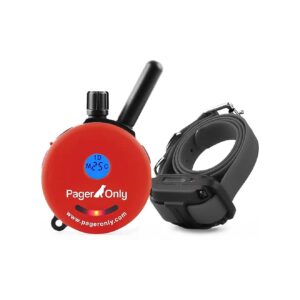 Rechargeable Waterproof Pager System with Biothane Collar and Night Light for Dogs