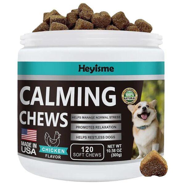 Recommended Calming Chews for Dogs featuring Chicken Flavor and Organic Ingredients