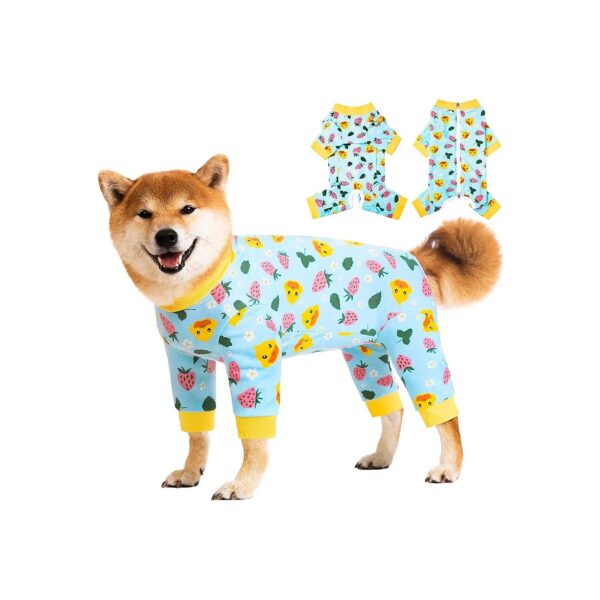 Recovery Suit for Small Medium Large Dogs Comfortable Anti Licking Bodysuit Soft Blue