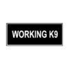 Rectangular Black Nylon Patches with White Text for Compact Applications