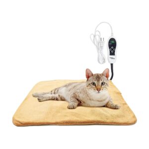 Rectangular Electric Heating Pad for Dogs Cats and Rabbits 18x22 with Chew Resistant Cord