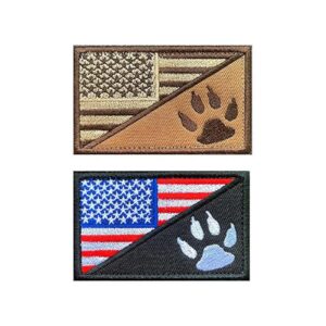 Rectangular Paw Tracker Military Police Dog Patch for Dog Vest Harness