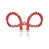 Red Adjustable Double Dog Leash for Two Small to Medium Dogs with Reflective Thread