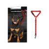 Red Adjustable Nylon Fabric Dog Restraints Vehicle Seatbelts Harness for Safe Travel