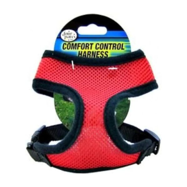 Red Comfort Control Synthetic Medium Patterned Dog Harness