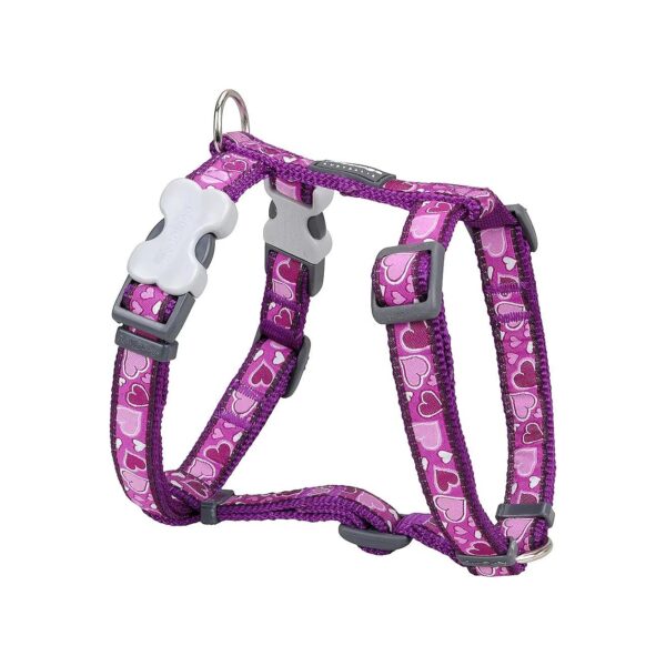 Red Dingo Classic Dog Harness Design with Soft Nylon Webbing and Stainless Steel Fittings