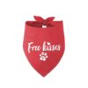 Red Dog Scarf Triangle Bib Kerchief for Valentine's and Holiday Occasions