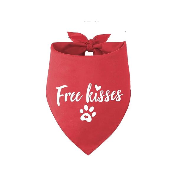 Red Dog Scarf Triangle Bib Kerchief for Valentine's and Holiday Occasions