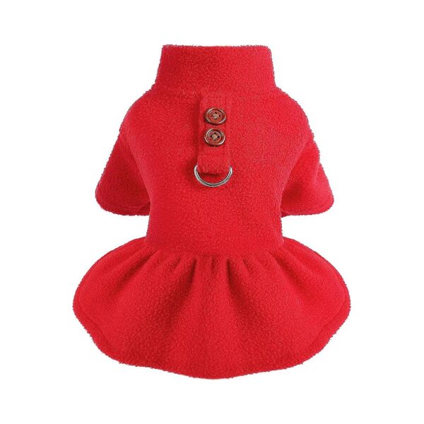 Red Dog Sweater Dress for Small Dogs Breeds Chihuahua and Poodle