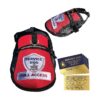 Red Dog Vest with Federal Law Rights Information and Adjustable Chest Strap