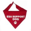 Red Emotional Support Dog Bandana for Small Dogs with Under 20 Pounds