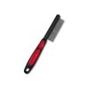 Red Fine Comb for Dogs with Handle Stainless Steel Pins for Short Long Haired Dogs