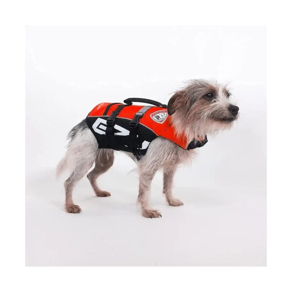 Red Flotation Vest for Small Dogs with Durable Construction and Storage Red