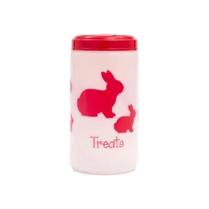 Red Food and Treat Storage Jar for Small Animals and Dogs