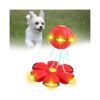 Red LED Light Flying Saucer Ball Dog Toy for Fun and Exercise