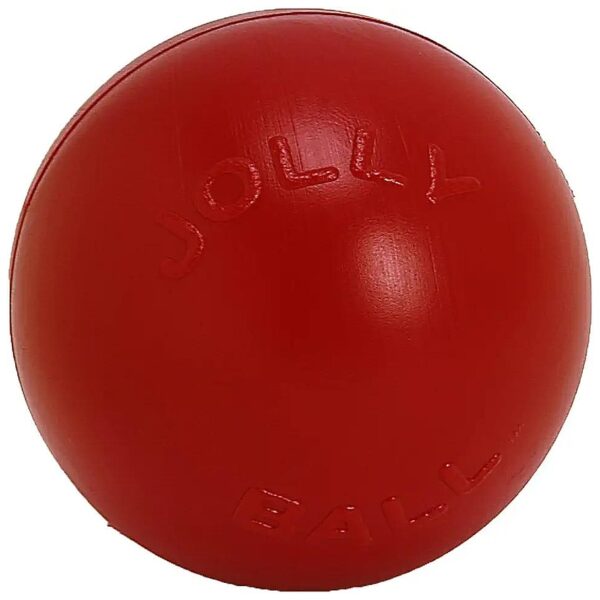 Red Large Size Jolly Dog Toy Push N Play Ball for Senior Canines 10 Inches Diameter