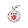 Red Medical Alert Symbol ESA Tag for Small Breeds Protected by Federal Law