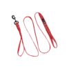 Red Medium to Large Dog Leash with Reflective 3M Threading and Adjustable 6 Foot Length