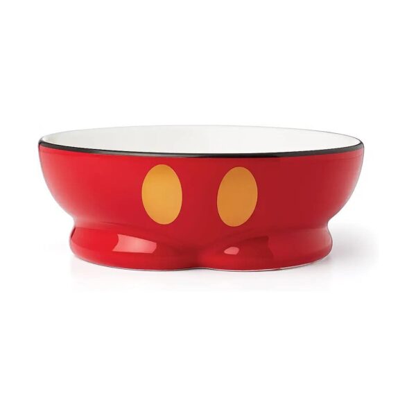 Red Mickey Mouse Porcelain Pet Bowl for Multiple Pets