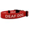 Red Nylon Large Dog Collar for Deaf or Hard of Hearing Pets with Buckle