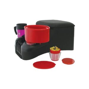 Red Pet Bowl for Car Use with Spill Proof Splash Guard and Lid for Pet Travel