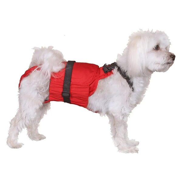 Red Pet Diaper Wrap Fits Small Dogs with Adjustable Girth