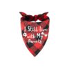 Red Plaid Pet Dog Cat Scarf With Bib For Birthday Gift Idea